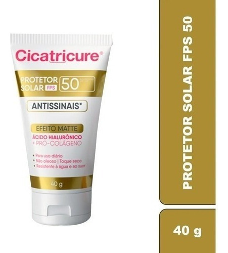 Cicatricure Protetor Solar Fps50 Antissinais Matte - 40g