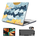 Funda Mektron Para Macbook Air 13 M2 + C/teclado Waves