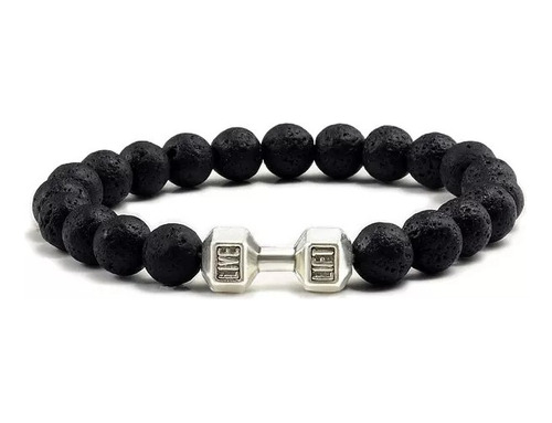 Pulsera Con Mancuerna Gym Gimnasio Moda Hombres Fitness Pesa