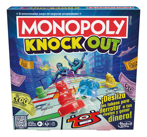 Monopoly Knockout - Juego De Mesa Familiar Para Fiestas