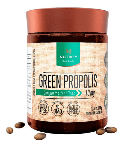 Green Própolis Nutrify Compostos Fenólicos 10 Mg - 60 Cáp