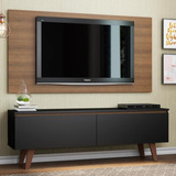 Rack Madesa Le Mans E Painel Para Tv Quarto Até 55 Polegadas Cor Rustic/preto