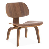 Silla Living Poltrona Madera Oscura Diseño Eames Plywood Estructura De La Silla Marrón Oscuro Asiento Marrón Oscuro