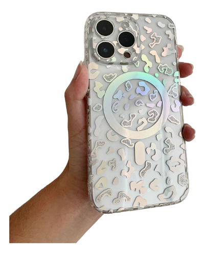 Funda Para iPhone Compatible Magsafe Animal Print Tornasol