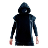 Id439 Buzos Black Poncho Hoodie Sudadera Hartl Sport Casual