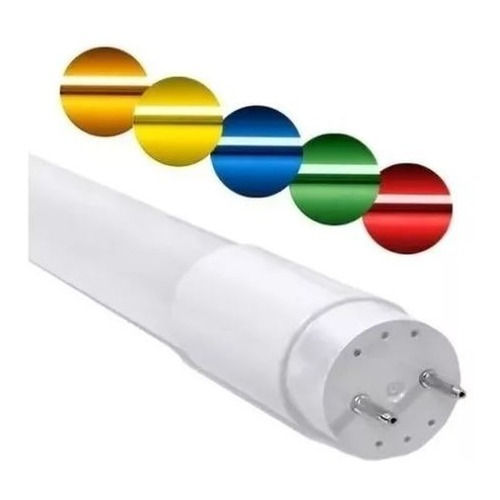 Lâmpada Tubo Led T8 9w 60cm - Ligação 1 Lado Colorida