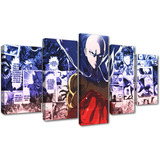 5 Cuadros Canvas One Punch Man Diseño Anime Manga Artistico