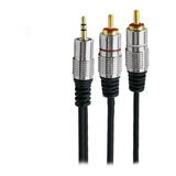 Cabo Auxiliar P2 + 2 Rca Macho Estéreo Metal Plug