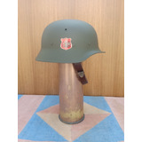 Casco Militar,modelo Alemán,usado Por El Ejército De Chile.