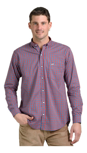 Camisa Cuadros Con Bolsillo Algodón Hombre Mistral 35055-7