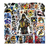 50 Stickers De Mortal Kombat - Etiquetas Autoadhesivas