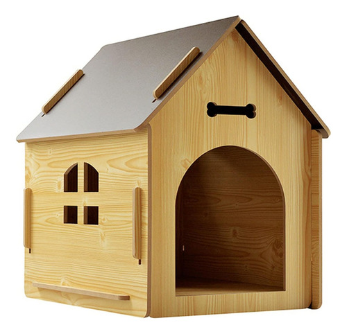 Casa Para Perros De Madera Talla L