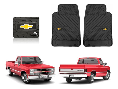 Par Tapetes Bt Logo Chevrolet Silverado 1981 A 1987