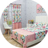 Juego De Sábanas Y Cortinas Cama Semidoble 1.20 Niño /niña