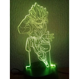 Lampara 3 D Led Goku Super Dragon Ball Rgb 7 Colores