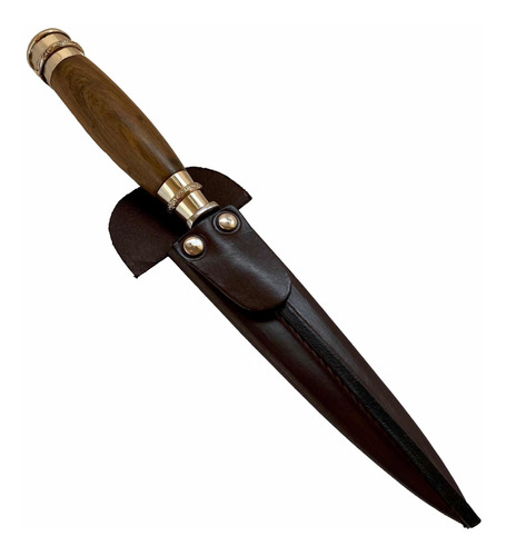 Cuchillo Artesanal Asado Madera Y Alpaca - Hoja Dagger 14cm