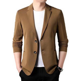 Blazer Trajes Saco Seda De Hielo Casual Delgado Para Hombre