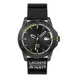 Lacoste Regatta - Reloj Hombre, Negro, Silicona