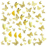 Decoración De Mariposas 3d Doradas Para Fiestas Y Eventos