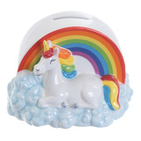 Alcancia Unicornio Arco Iris Colores Niño Infantil Diseño   