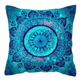 Cojin Almohada Sublimada Mandala Azul Cielo 45 X 45 Lavable