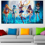 Cuadro Poliptico Sailor Moon Anime Art 120x70cm 