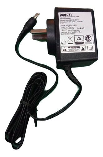 Fuente Transformador 12v 1.25a Ficha Pin Fino Macho