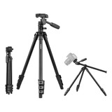 Andoer-2 TriPod Profesional Montaje Horizontal Cámara Pesado