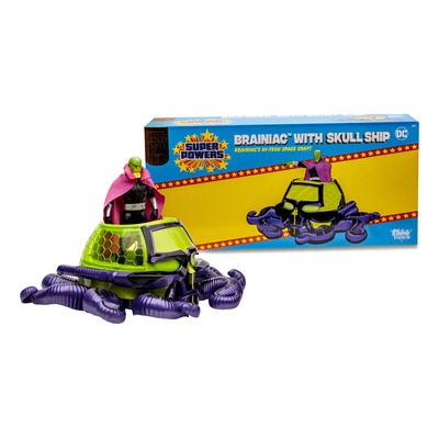 Mcfarlane Super Powers Brainiac With Skull Ship Gold Label | Envío gratis