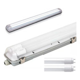 Liston Led Estanco Doble G13 120 Cm + 2 Tubo T8 18w 220v Iluminacion