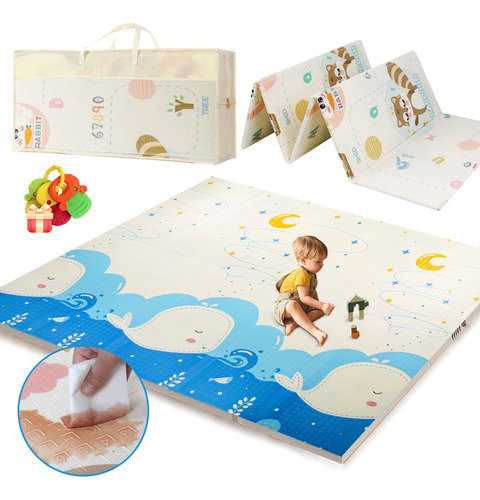 Tapete Infantil Plegable Con Doble Diseño Multiuso 200*180