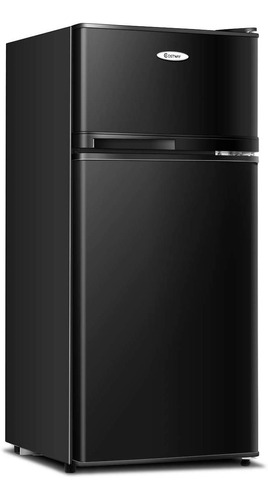 Refrigerador De 2 Puertas 3.4ft3 Color Negro Marca Costway 