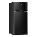 Refrigerador De 2 Puertas 3.4ft3 Color Negro Marca Costway 