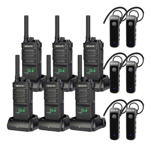 Rb89 Walkie Talkies, Walkie Talkies Inalámbricos Con Auricul