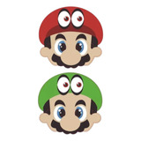 Mascaras Mario Bros Y Luigi × 6 Cotillón Cumpleaños Antifaz