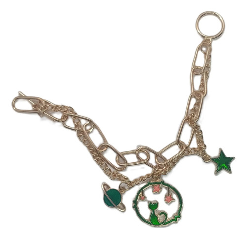 Pulsera Esclava Para Mujer Gatito Galáctico