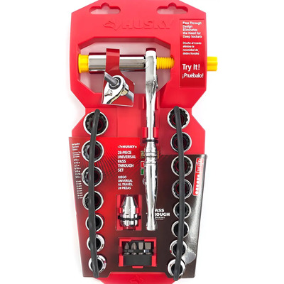 Juedo De Dados Husky Con Matraca Pass-thru 28pz Sae\u002Fmm | Envío gratis