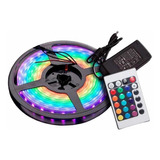 Cinta Led Rgb 5050 Multicolor X 5mts Con Control Remoto