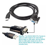 Cable Db9 Hembra Rs232 A Usb 2.0 Programación Plc Urbest