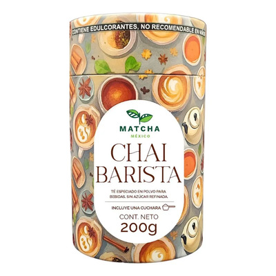 Chai Masala en Polvo 200g | Hecho con Hierbas Mexicanas y Té Negro, Verde Orgánico. Sin Azúcar Refinada | Matcha México | Meses sin interés