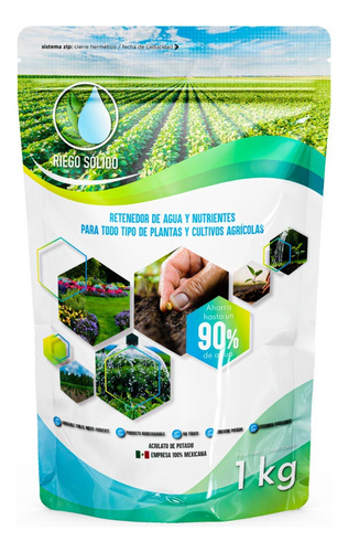 Hidrogel Agrícola. Acrilato De Potasio. Riego - Lluvia 1kg