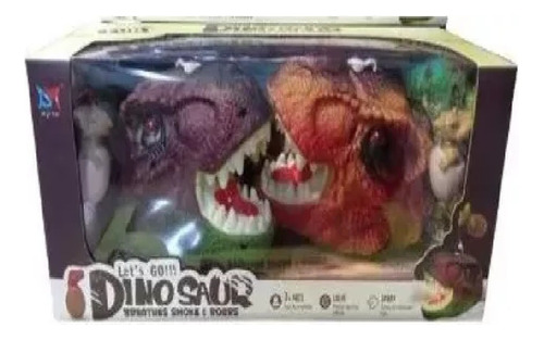 Pack Guante D Juguete Dinosaurio T-rex Con Sonido,luz, Vapor