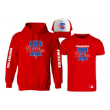 Kit Sudadera + Playera + Gorra Mod Mlb Philadelphia Phillies