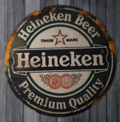 Cartel  Chapa Vintage Retro Cerveza Heineken