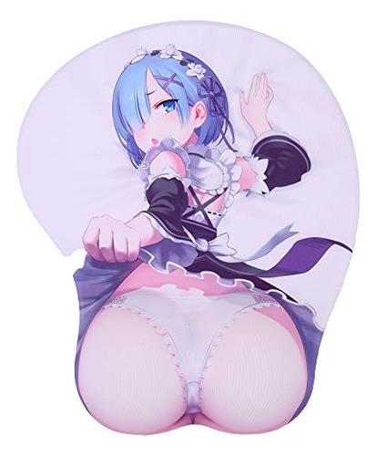 Mouse Pads Anime Re:zero Rem 3d Con Soporte Muñeca