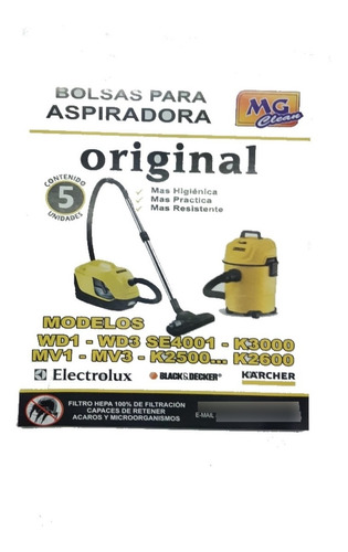 Bolsas Aspiradora Wd3 Karcher