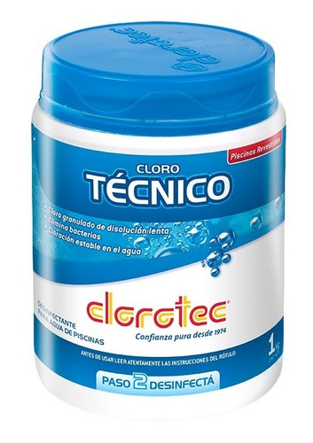 Granulado Dis. Lenta Clorotec Para Pileta Revestida X 1kg