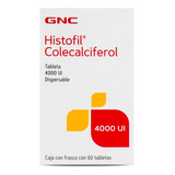 Gnc Histofil Colecalciferol Vitamina D3 4000 Ui -60 Tabletas Sin Sabor