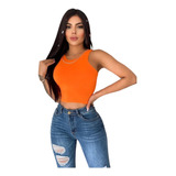 Hermosa Blusa Corta Tipo Crop Top Para Dama Mujer Con Estilo