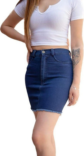 Falda Jeans Elasticada S M L